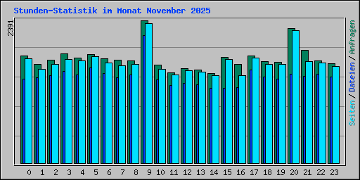 Stunden-Statistik im Monat November 2025