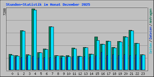 Stunden-Statistik im Monat Dezember 2025
